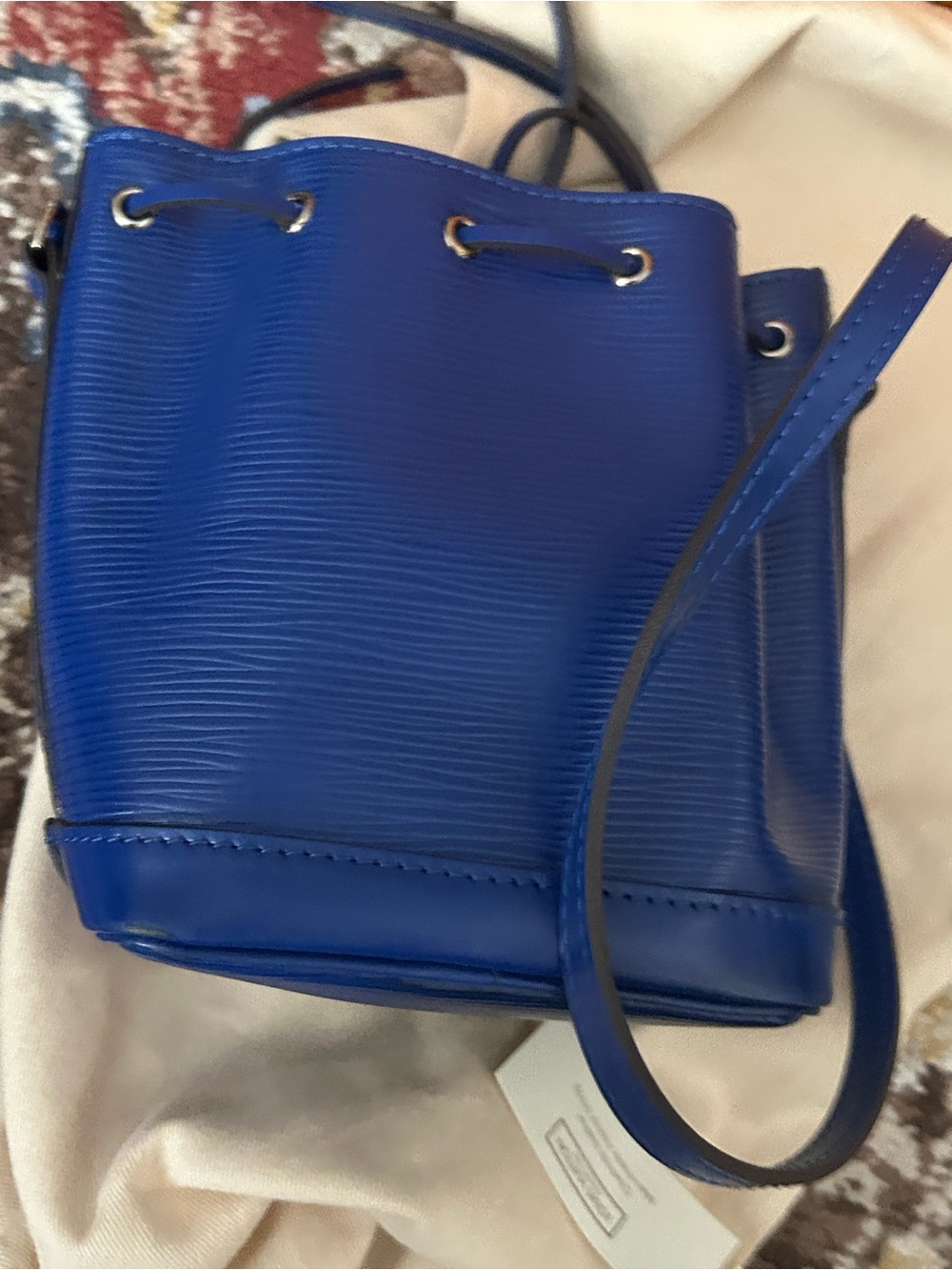 Authentic Louis vuitton nano Noe blue epi crossbody bag - Picture 3 of 11
